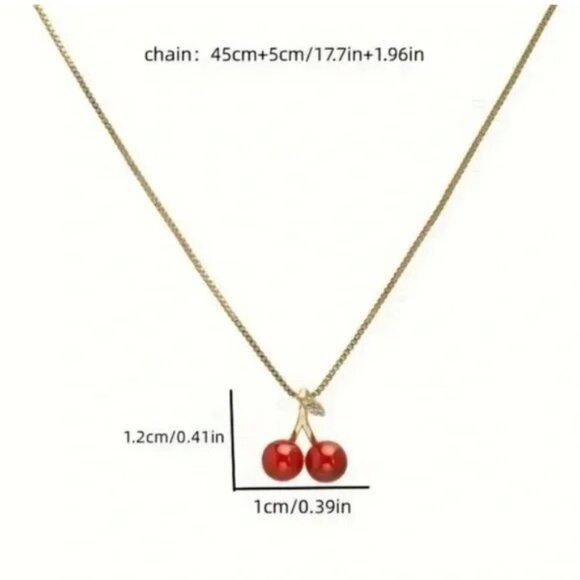 Free People Gold Cherry Necklace - Picture 3 of 3